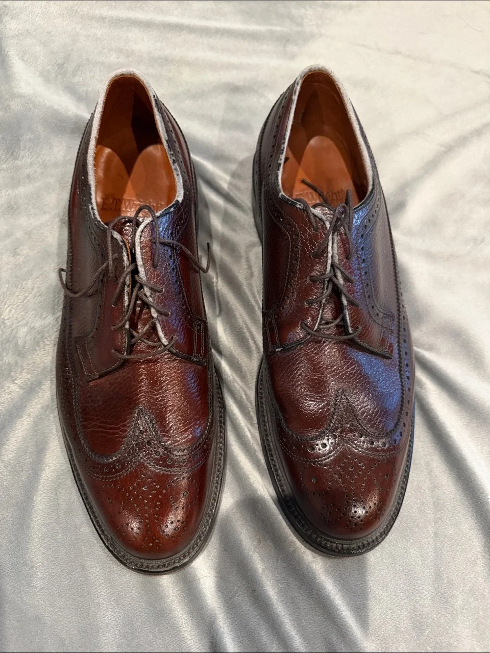 Men's Brown Wingtip Brogue Dress Shoes